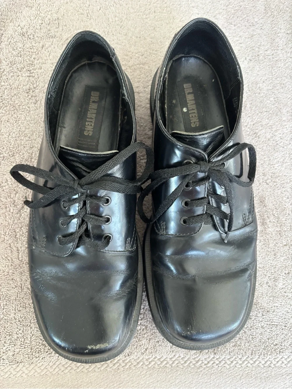 Dr. Martens Black Leather Derby Shoes